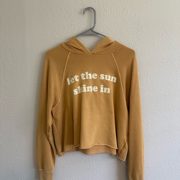 Billabong Tan Hoodie Sweater with White Text - Picture 1 of 4